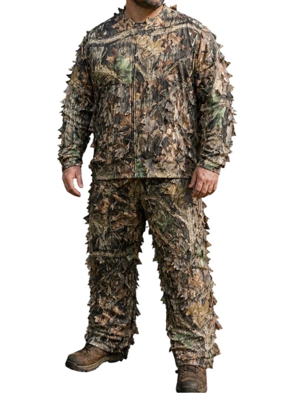 Duxbak 3D Leafy Realtree Advantage Timber Camo Ghillie Suit Set Jacket Pant 2XL